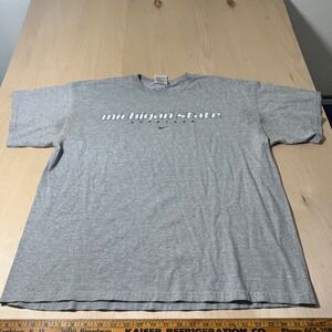 Michigan State Spartans Nike Center Swoosh NCAA Gray T-Shirt Mens XL Extra Large